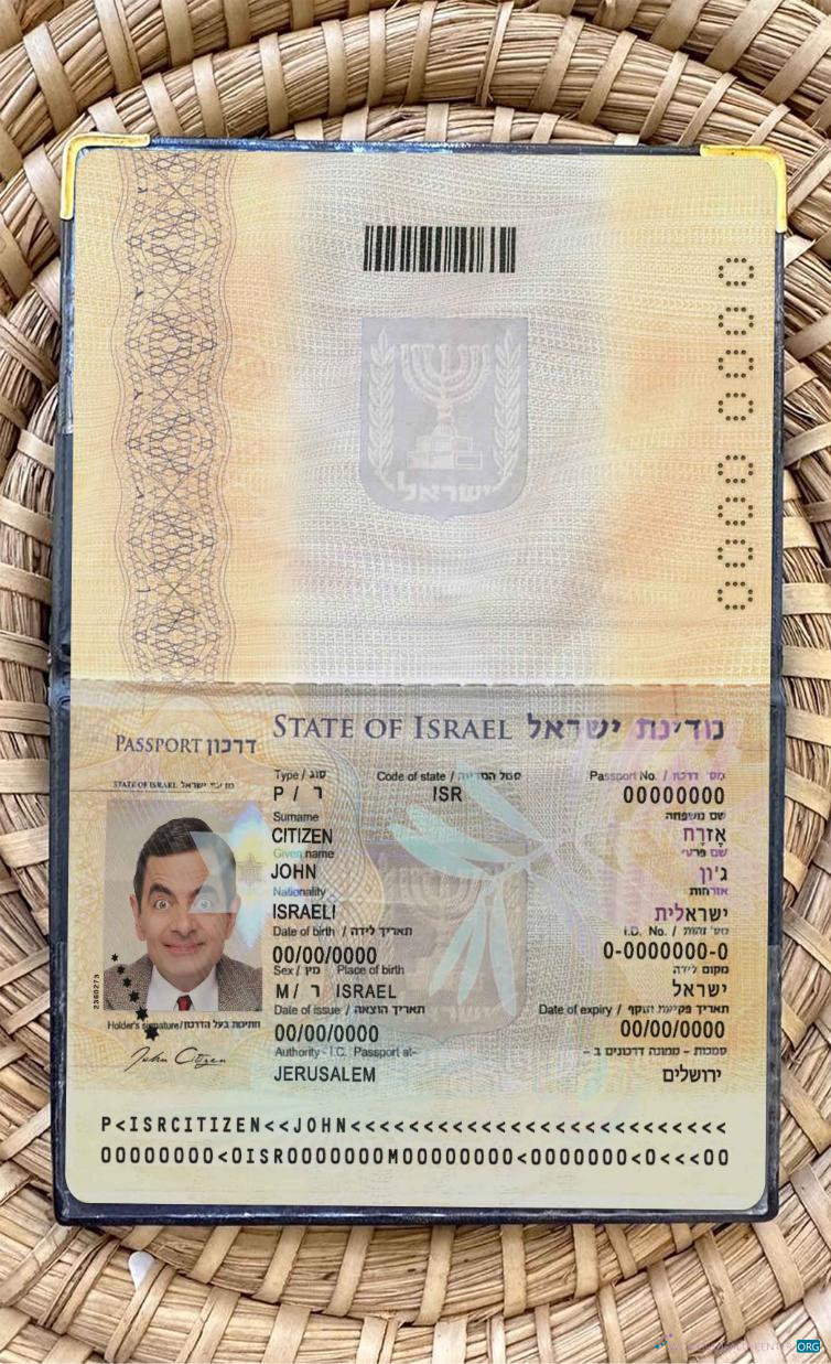 Download Israel pass (2012 present) photo look Photoshop template
